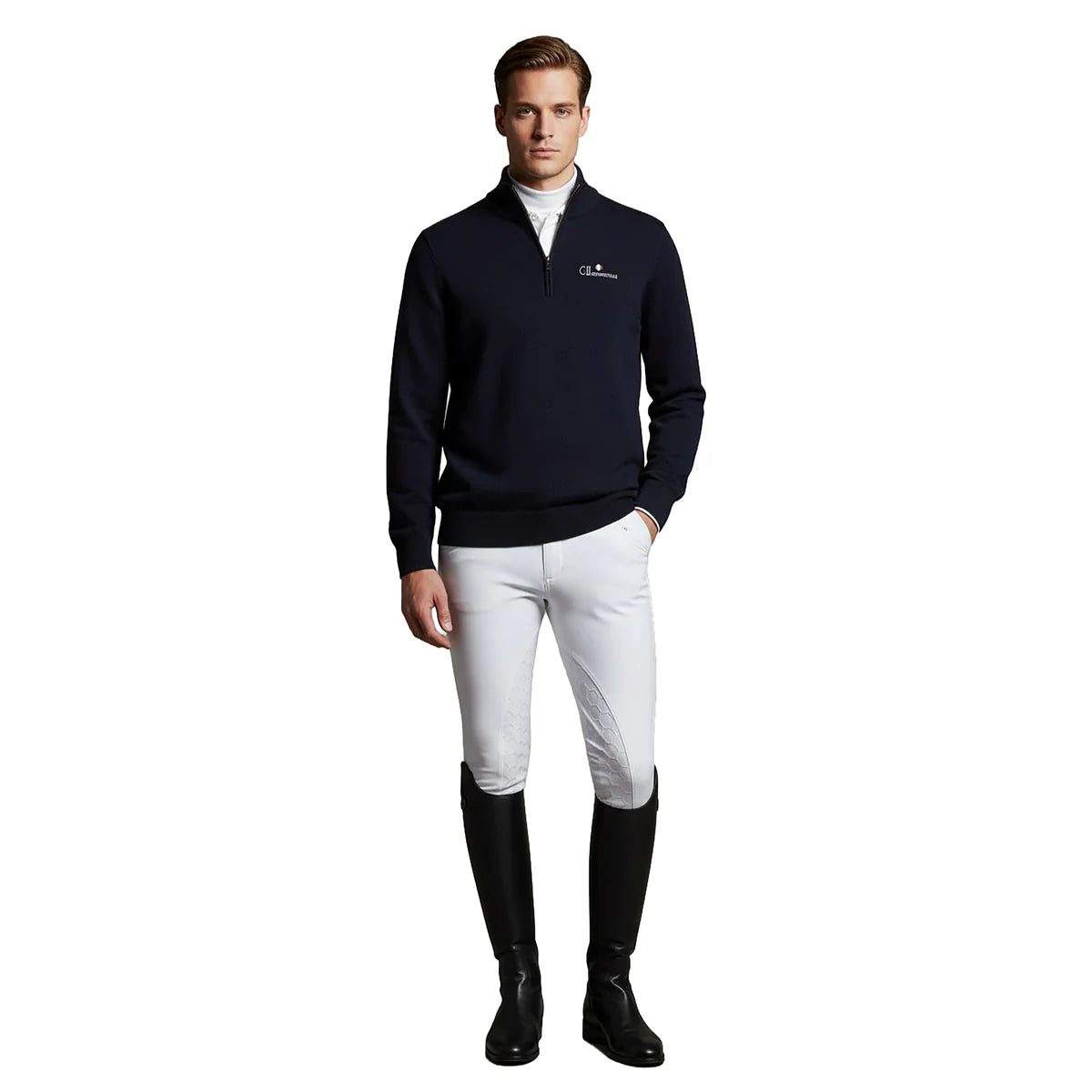 C2E LIVERMORE Longsleeved Zip Neck Pullover (flere farver)
