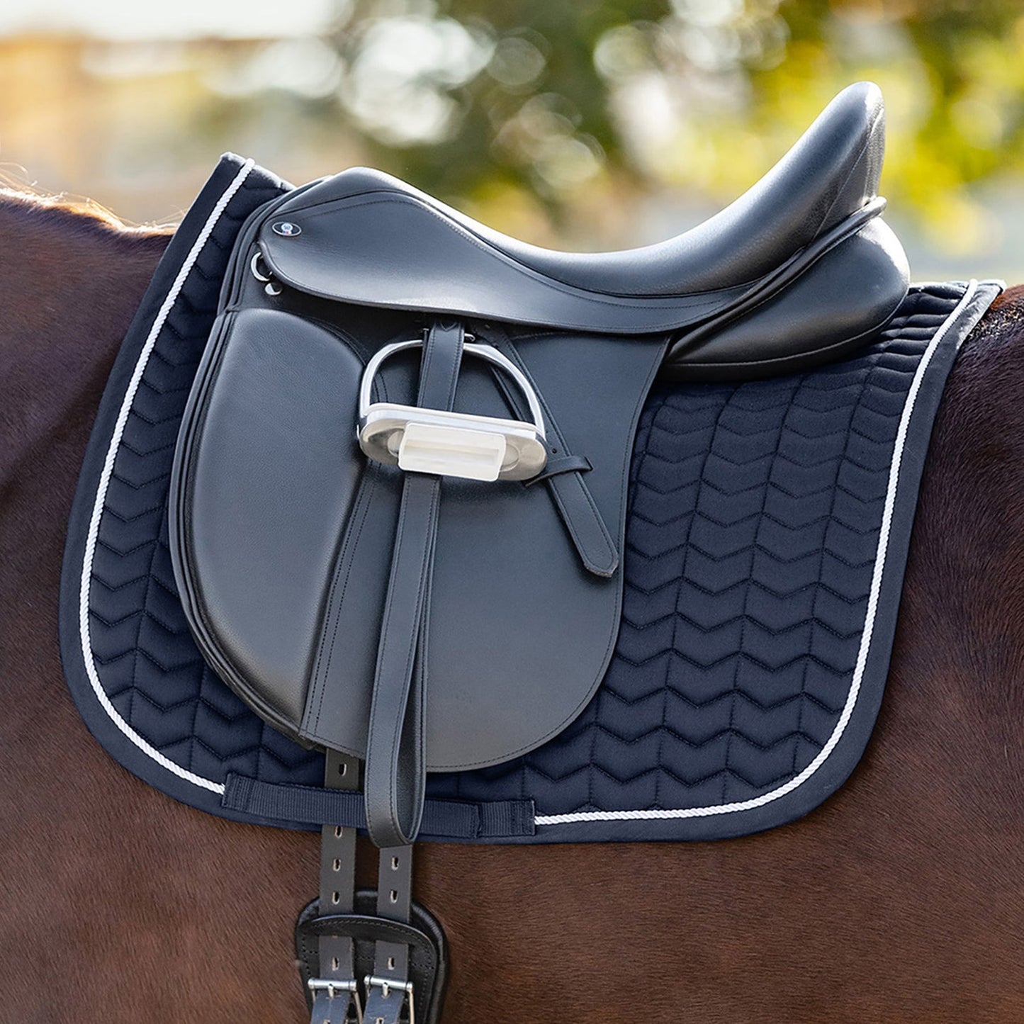 Waldhausen saddle pad Classic natblå/hvid, VSS 6