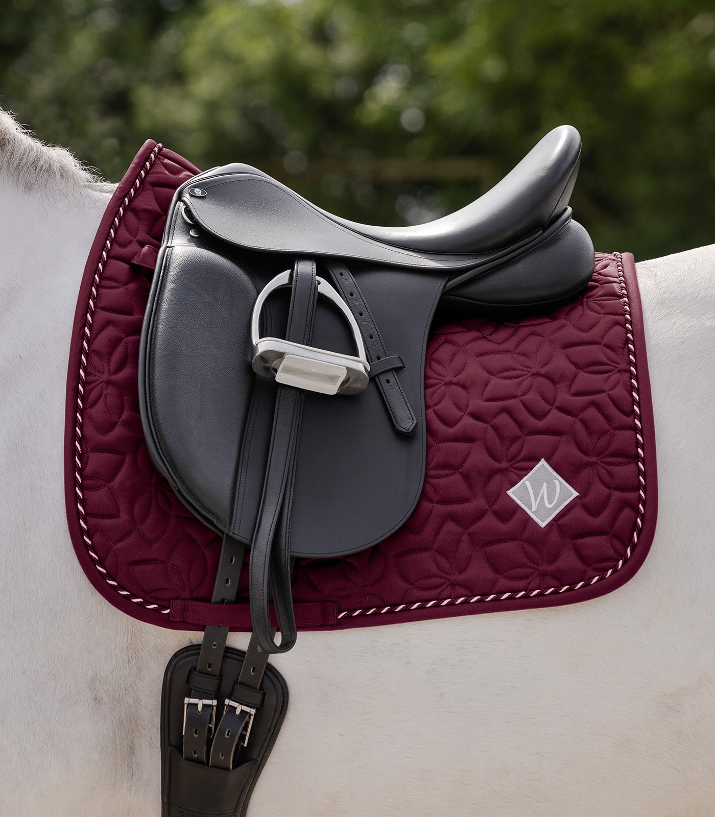 Waldhausen saddle pad Marseille, fløjl rød, AP 2