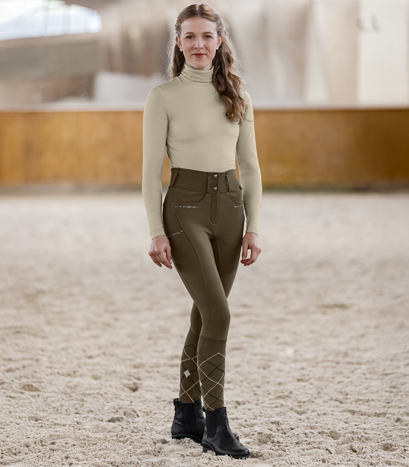 ELT Madison Roll Neck - Beige Grå 28