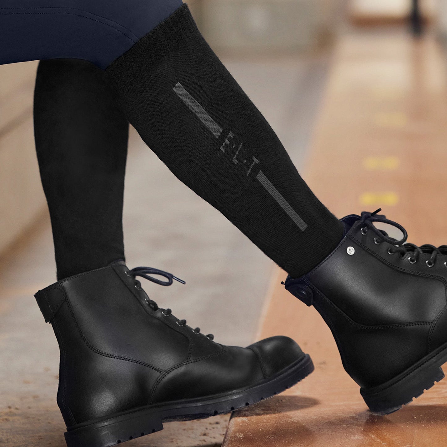 ELT Merino unisex ridestrømper - Sort 21