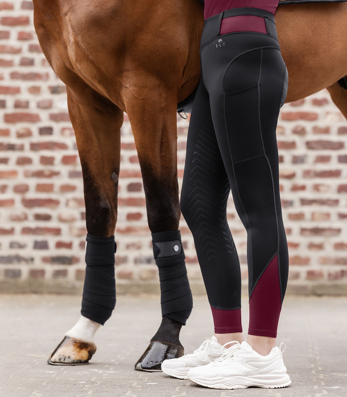 ELT Noemi ridetights - Sort/Velvet Rød 36