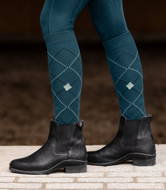 ELT Argyle Riding Socks - Benzinblå 10