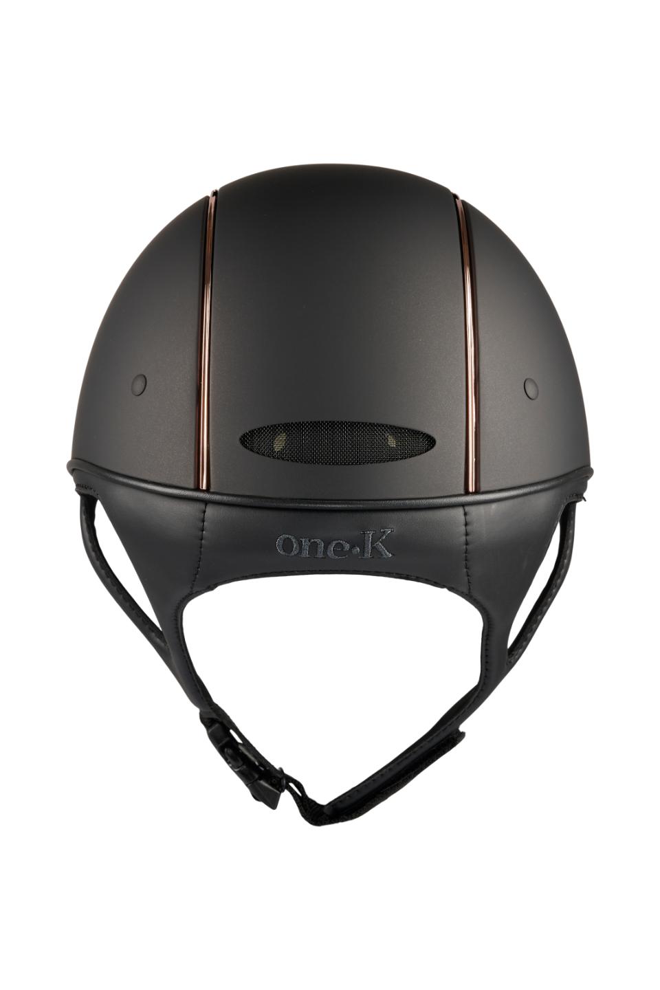 One K MIPS Defender-ridehjelm - mat top, rosegold pipe
