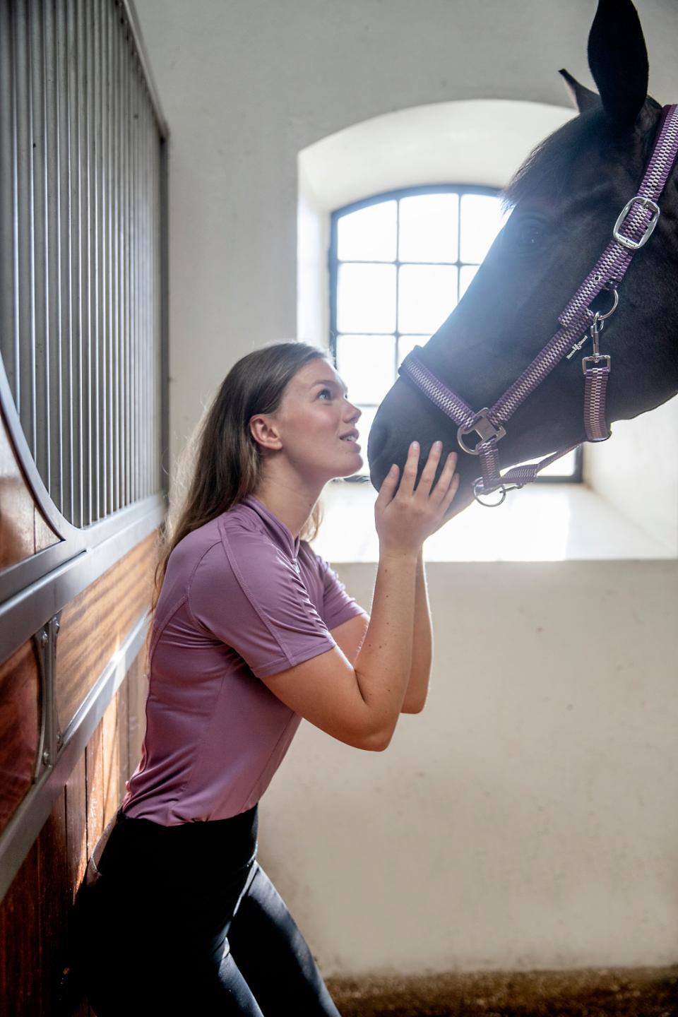 Equipage Awesome kortærmet ridebluse - Grape
