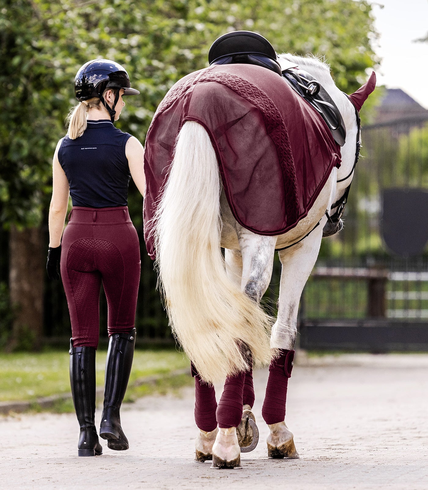 Waldhausen Rom fly ride tæppe - Fløjl Rød 11