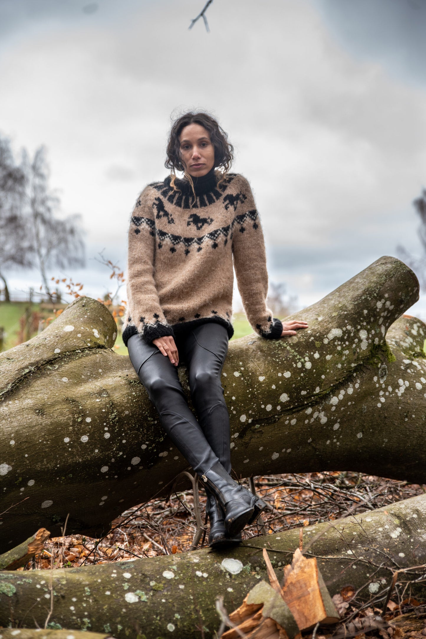 Northers læder ridebukser 38 sort