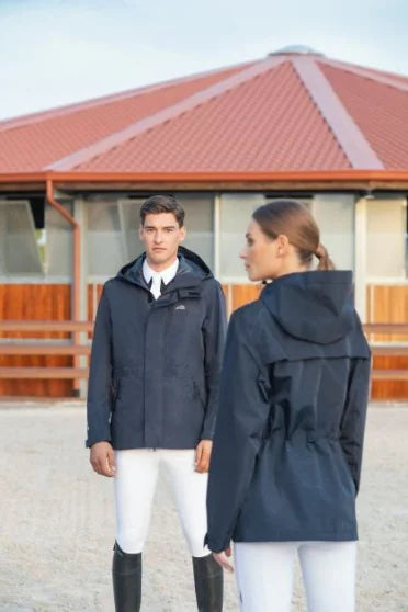 Equiline unisex regnfrakke XL Navy