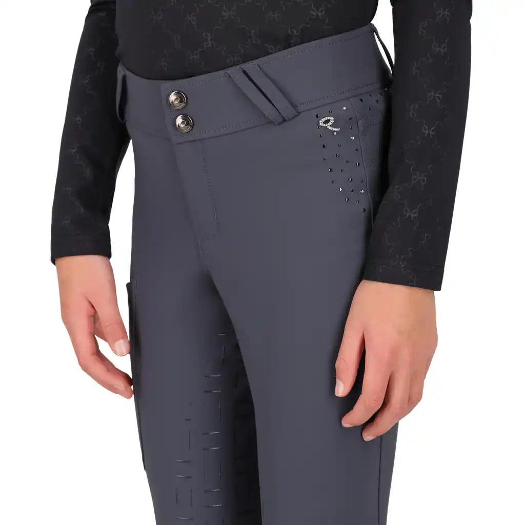 QHP Livora Full Grip Junior Ridebukser