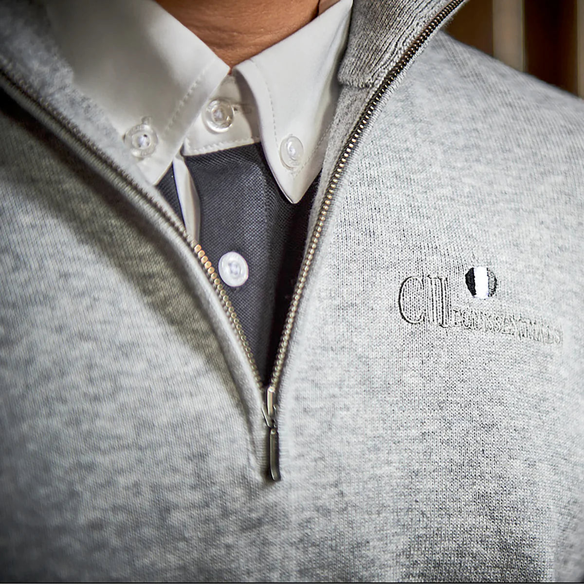 C2E LIVERMORE Longsleeved Zip Neck Pullover (flere farver)