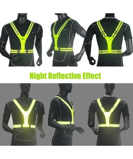 Japcell Refleksvest Med LED-lys Hvidt/rødt