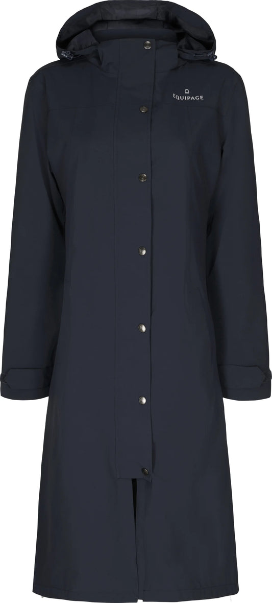 EQUIPAGE HEAVEN Lang regnfrakke. Navy