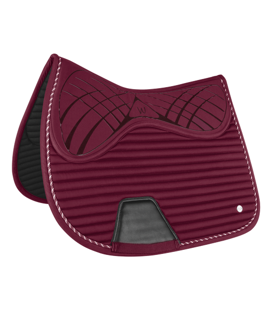Waldhausen Saddle Pad Riga, fløjl rød, AP 1