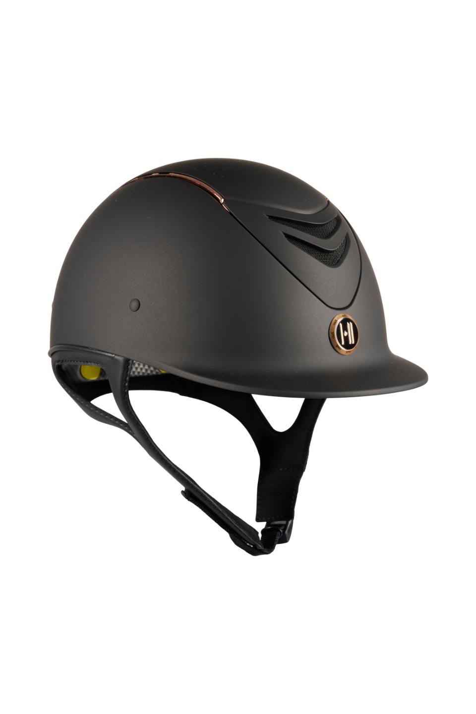 One K MIPS Defender-ridehjelm - mat top, rosegold pipe