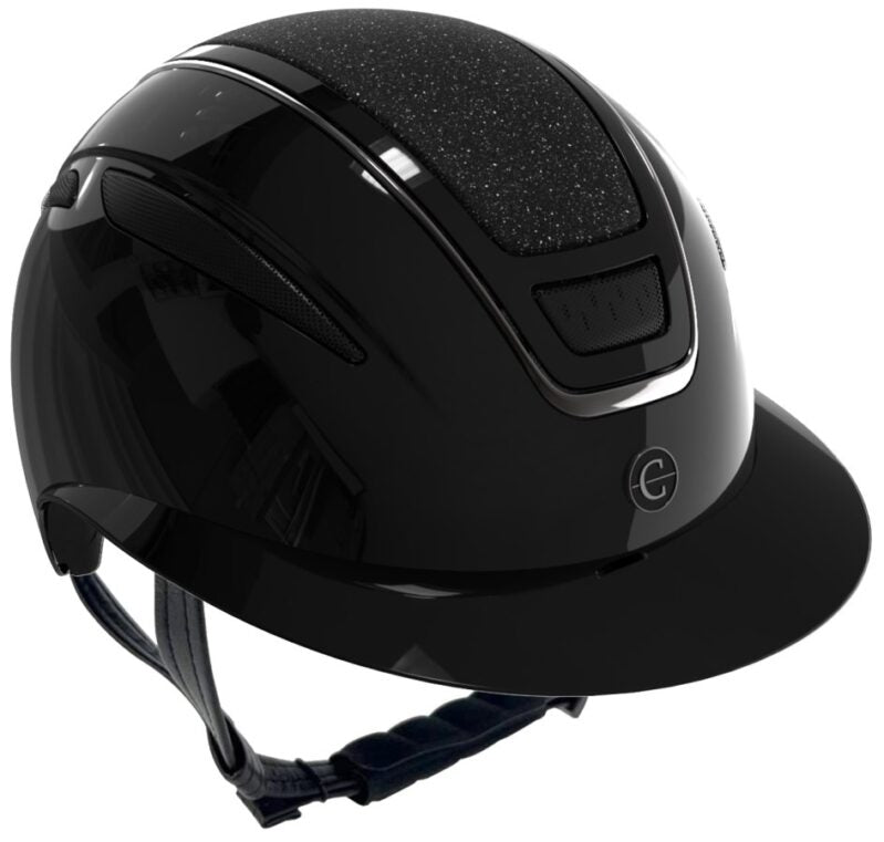 Covalliero ridehjelm Elite Polo – Lak Sort