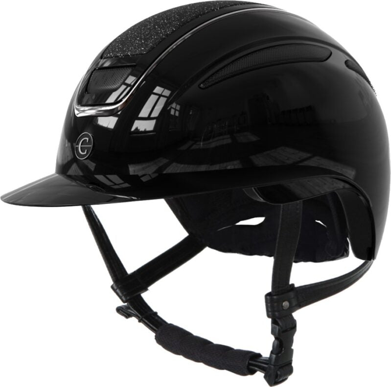 Covalliero ridehjelm Elite Polo – Lak Sort