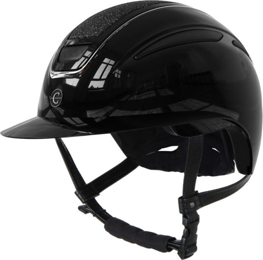 Covalliero ridehjelm Elite Polo – Lak Sort