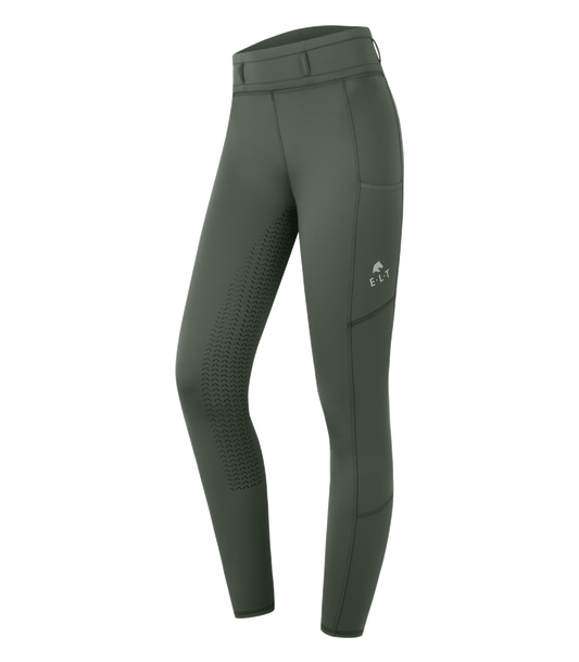 ELT Ella termiske ridetights - Mørkeoliven 25