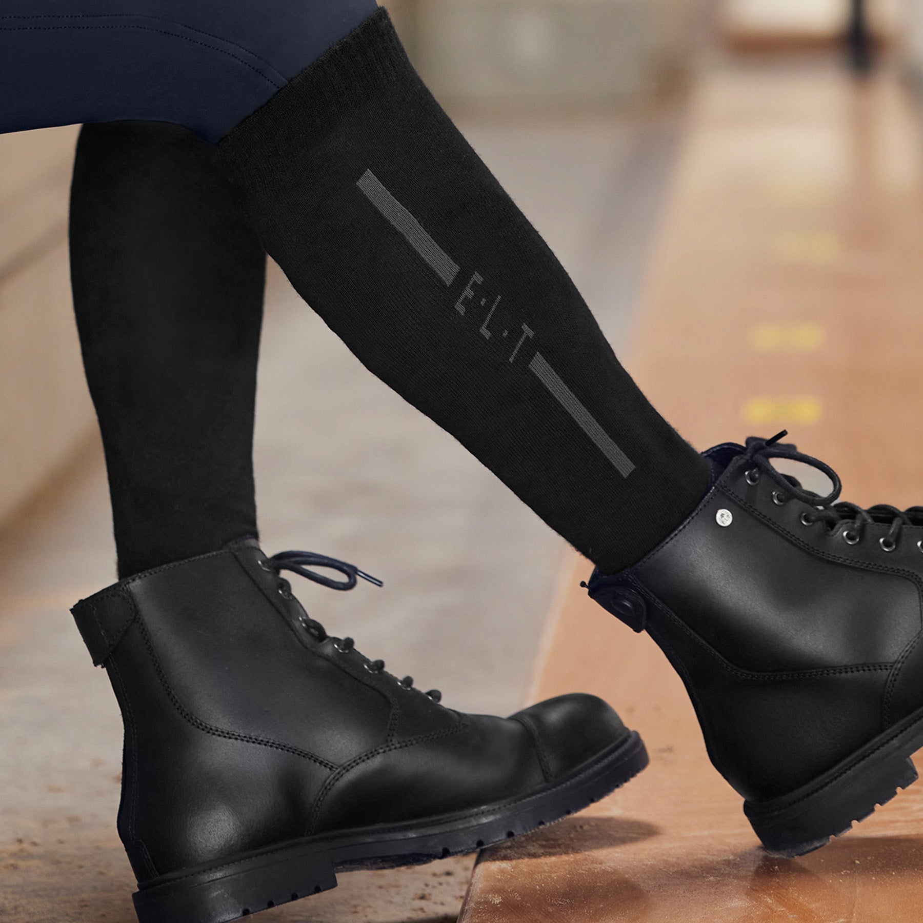 ELT Merino unisex ridestrømper - Sort 21