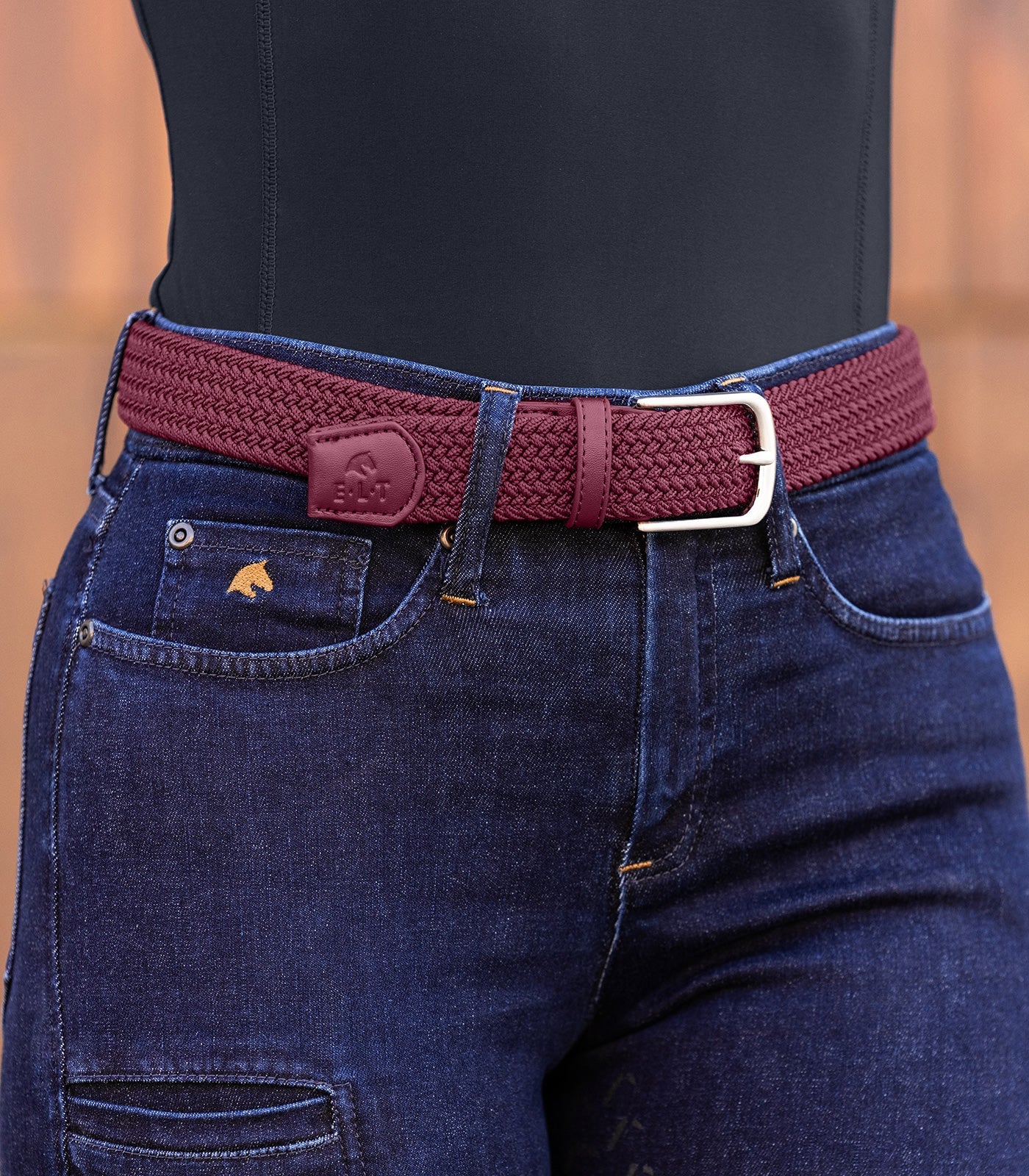 ELT Malina Stretch Belt - Fløjl Rød 4