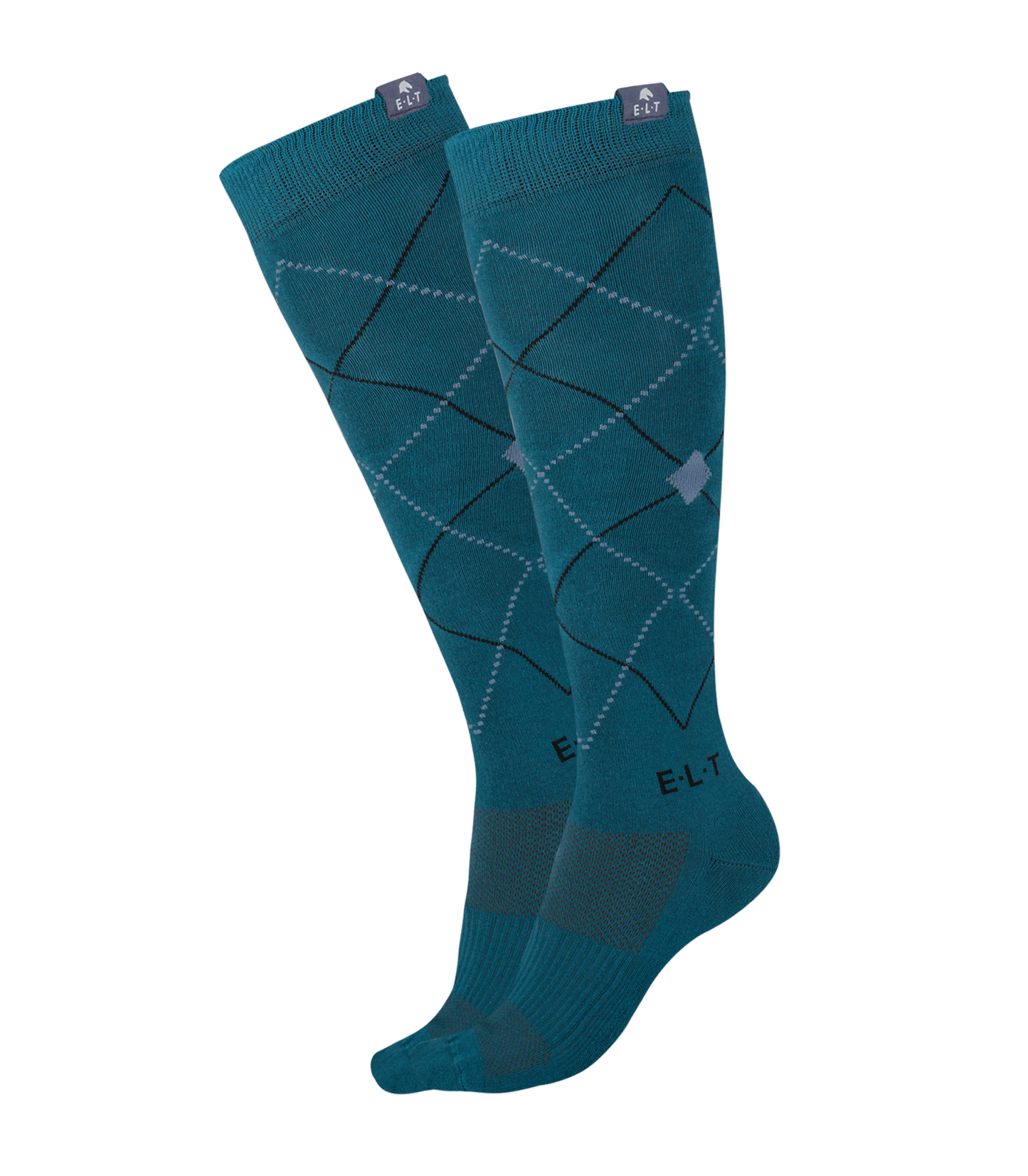 ELT Argyle Riding Socks - Benzinblå 9