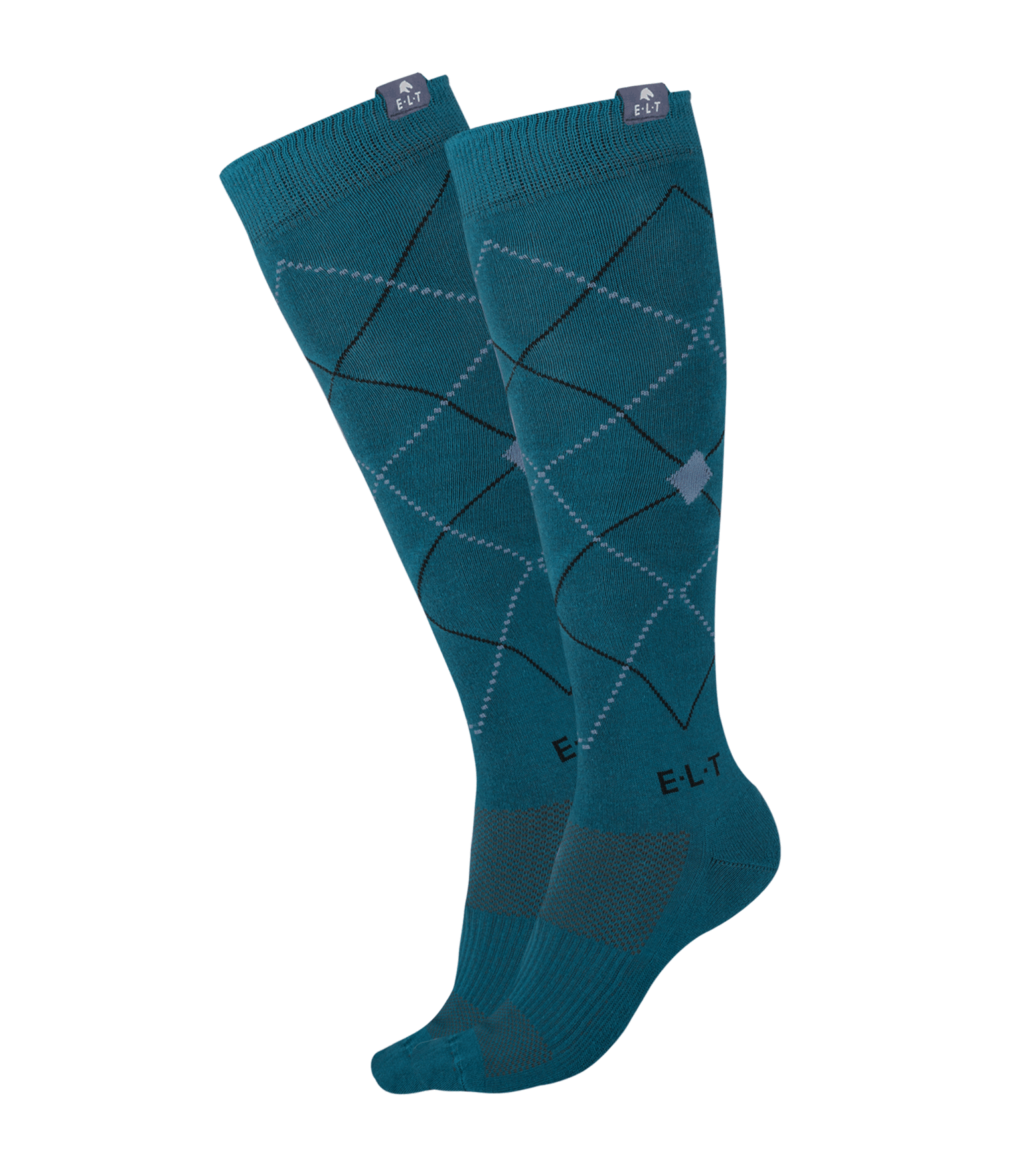 ELT Argyle Riding Socks - Benzinblå 9