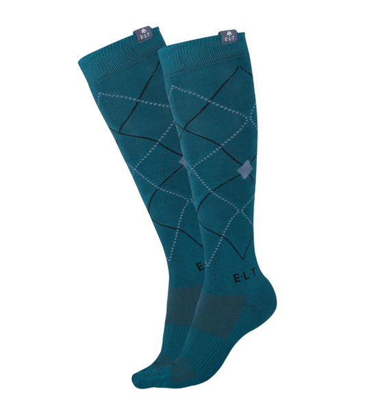 ELT Argyle Riding Socks - Benzinblå 9