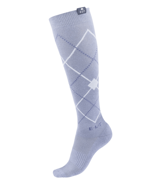 ELT Argyle Riding Socks - Blågrå 5