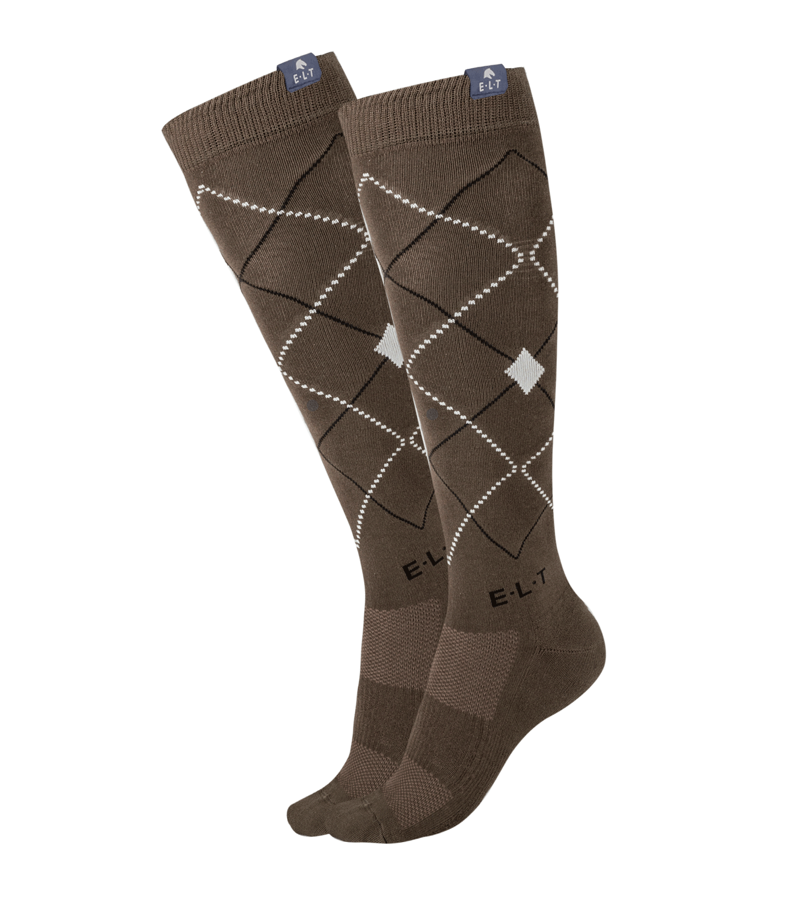 ELT Argyle Riding Socks - Grøn Brun 7