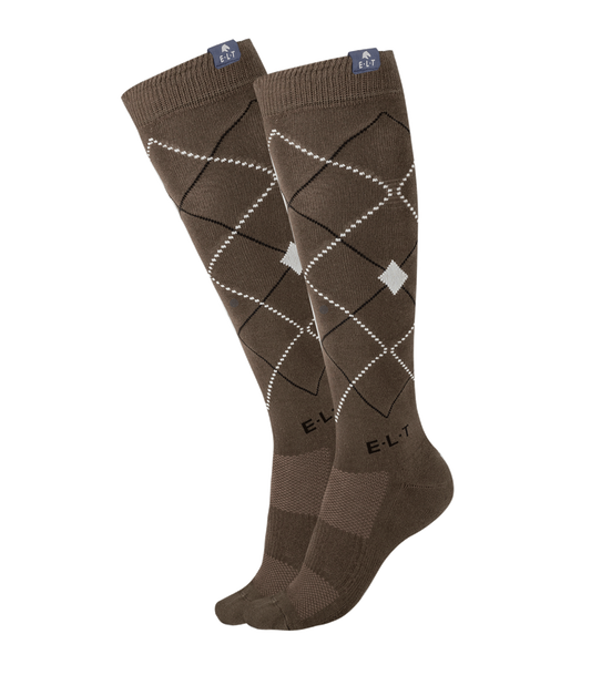 ELT Argyle Riding Socks - Grøn Brun 7