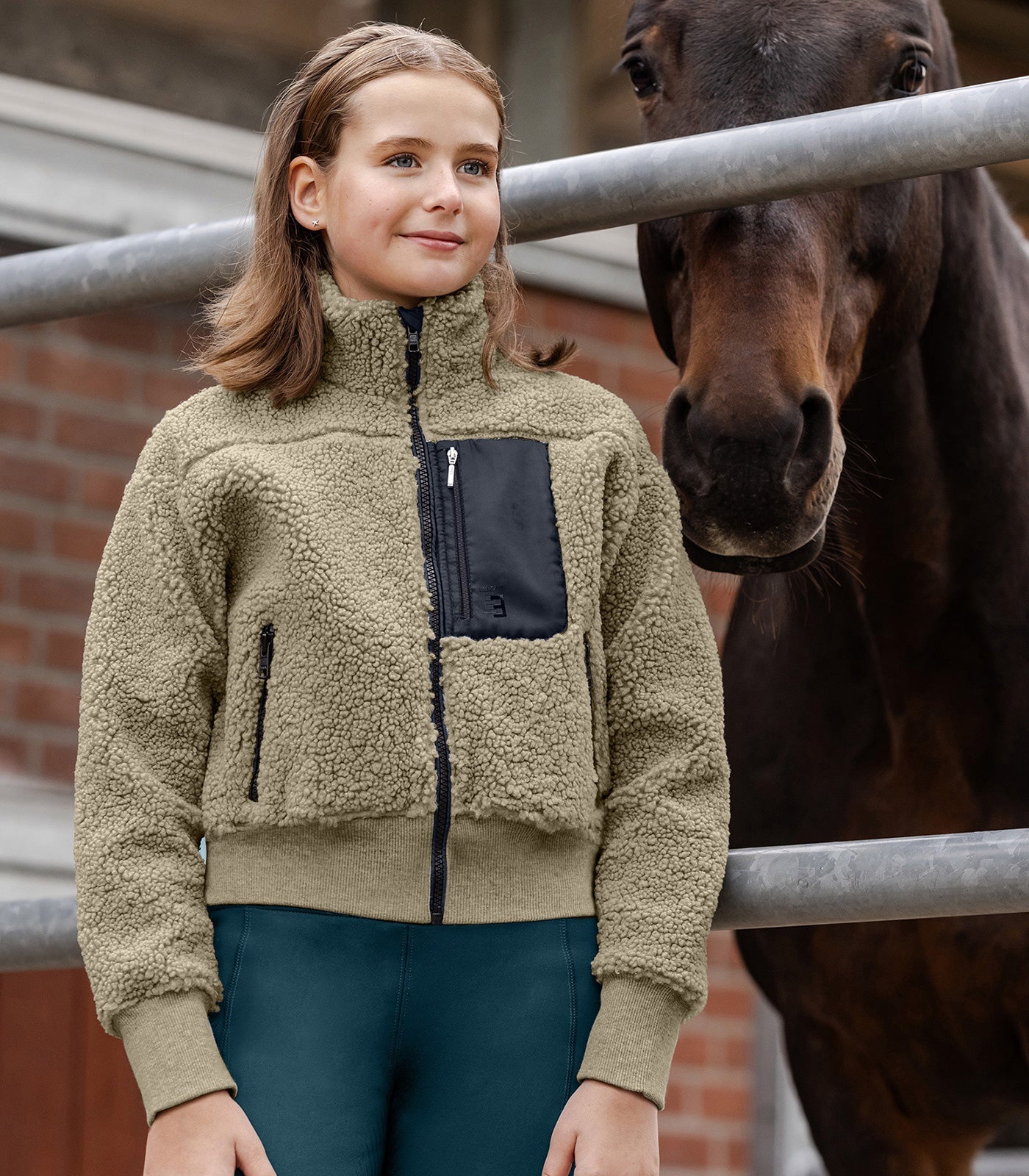 ELT Alba teddy fleece jakke, teenagere - Beige Grå 13
