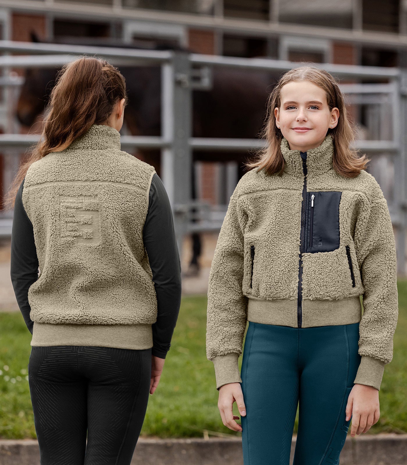 ELT Alba teddy fleece jakke, teenagere - Beige Grå 15