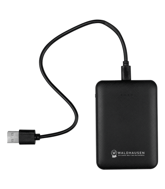 Waldhausen Powerbank, 92x64mm, sort, 5000mAh 1