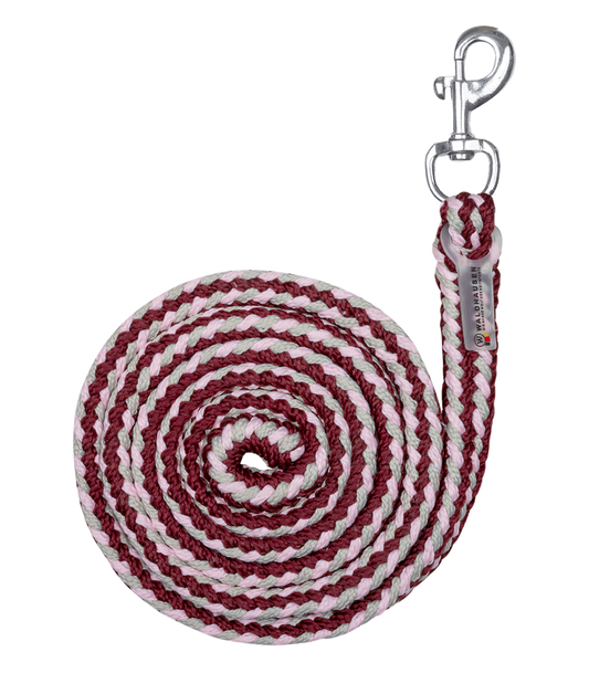 Waldhausen Plus Lead Rope, snap hook, fløjl rød/rose/beige 1