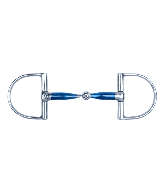 Waldhausen Sød jern D-ring bid, enkelt leddet, anatomisk 5