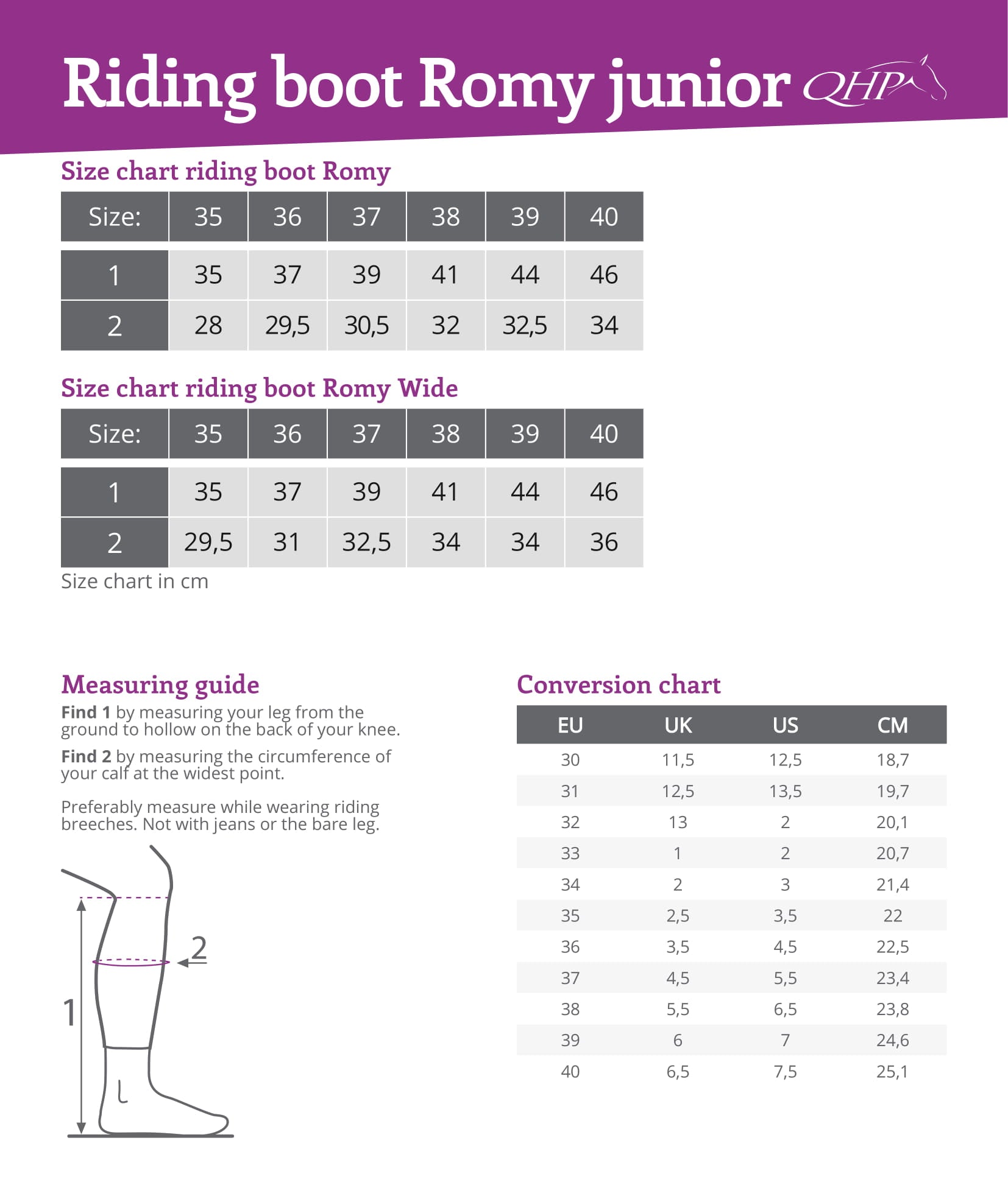 QHP Romy Wide junior ridestøvle 2