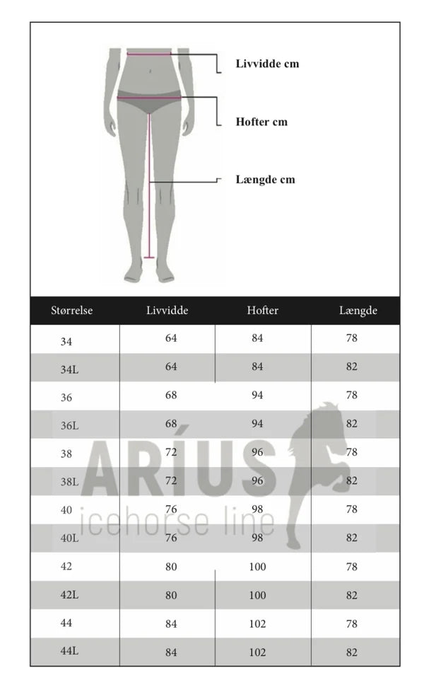 Aríus jodphurs ridebukser fullgrip (vinter)