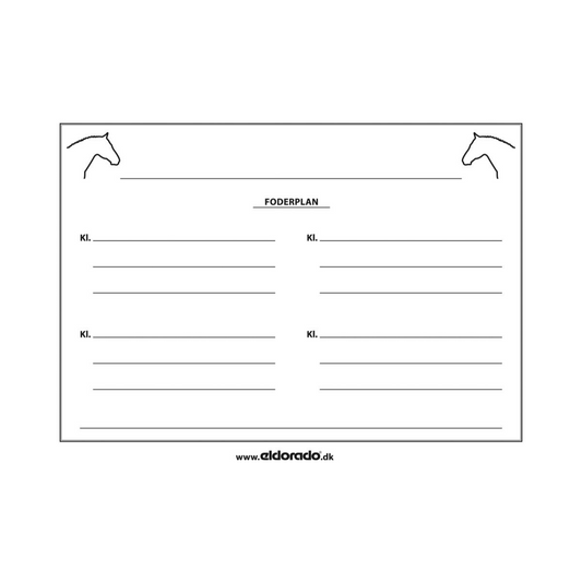 HorseGuard Fodertavle