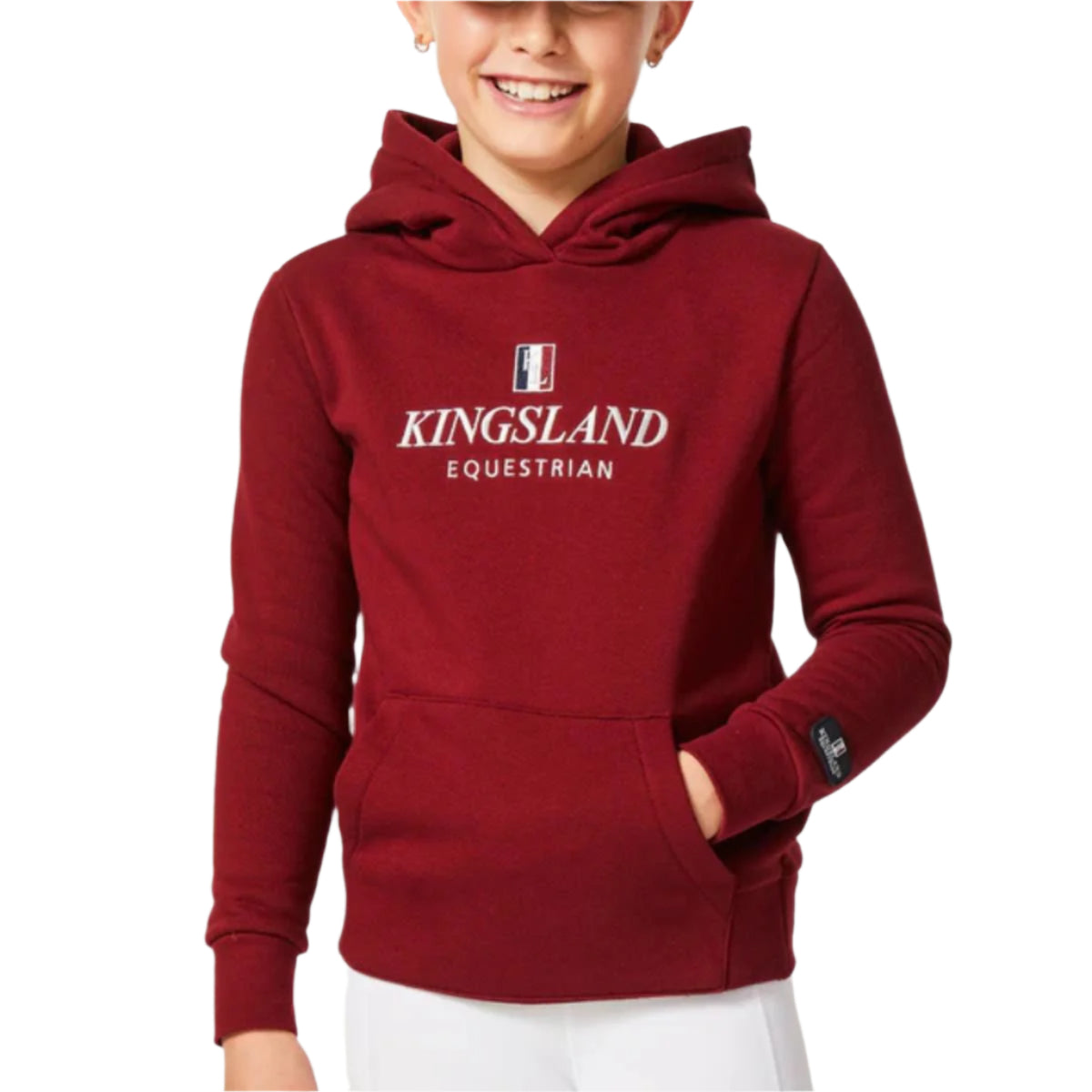 Kingsland Classic Junior Hoodie, burgundy Str. XXXS