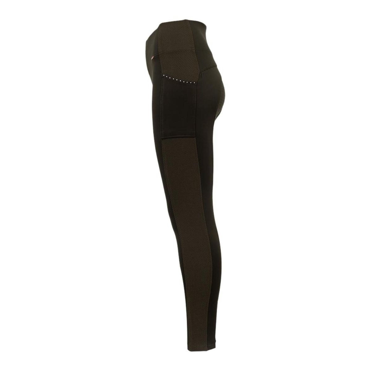 Premiere Bellflower junior silikone ridetights, army grøn. Str 164