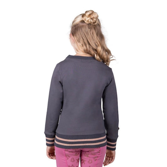 QHP Didy junior sweater, grå. Str. 128