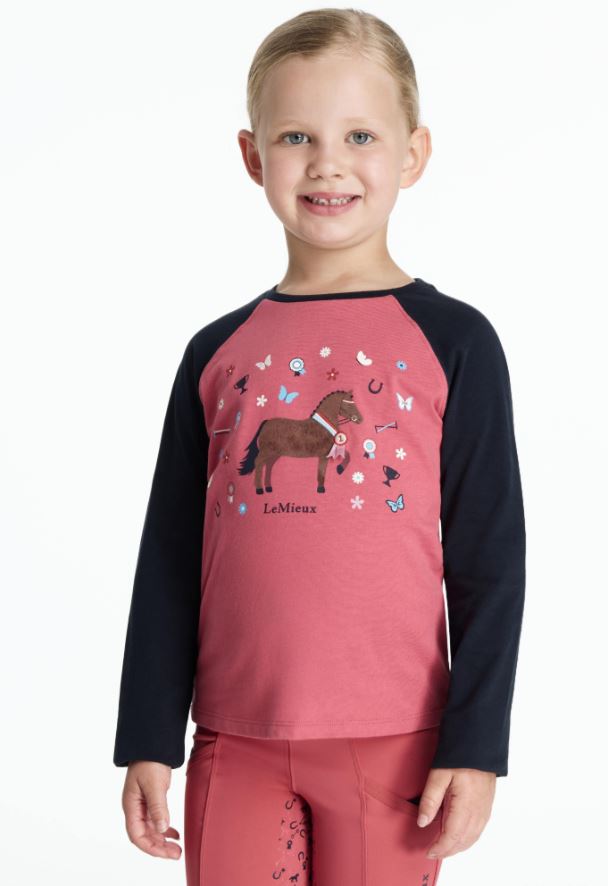 LeMieux Mini - Langærmet t-shirt, Cranberry