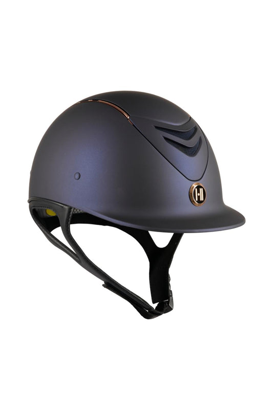 One K MIPS Defender-ridehjelm - mat top, rosegold pipe