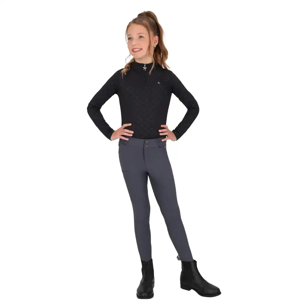 QHP Livora Full Grip Junior Ridebukser